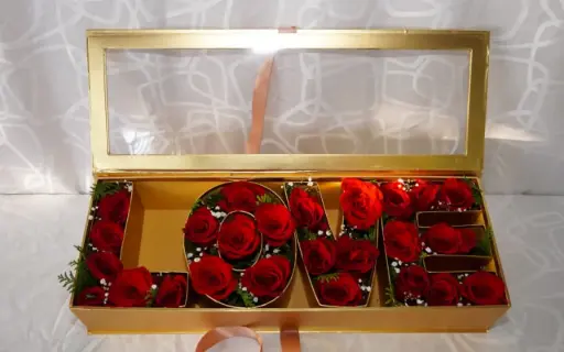 LOVE Letter Box Arrangement